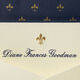 Engraved Border Cards with Fleur de Lis Motif Image 1 of 3